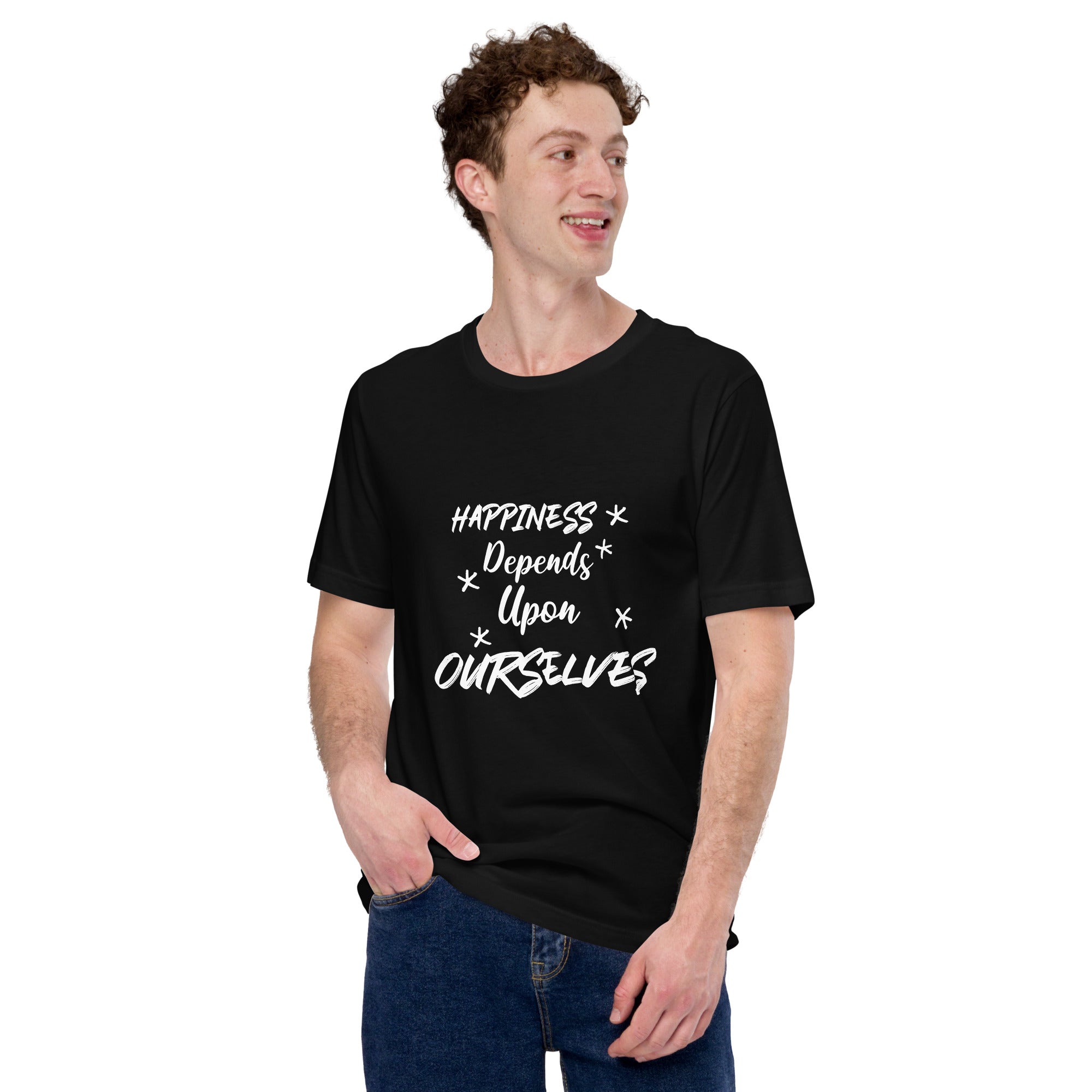Happiness Depends Upon Ourselves Men T-shirt