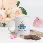 White glossy mug
