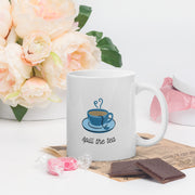 White glossy mug