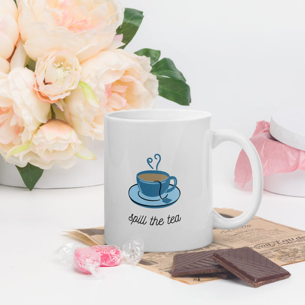 White glossy mug