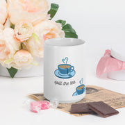 White glossy mug