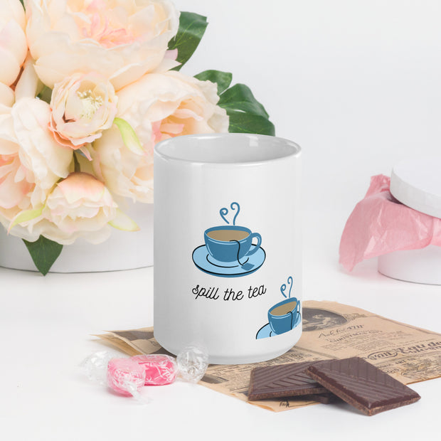 White glossy mug