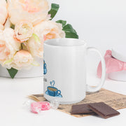 White glossy mug