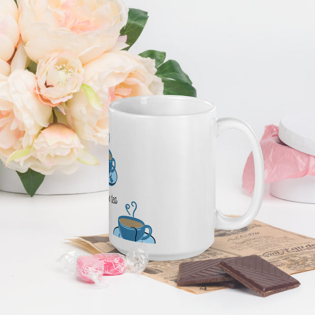 White glossy mug