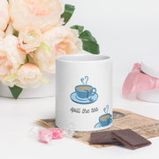 White glossy mug
