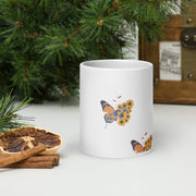 White glossy mug