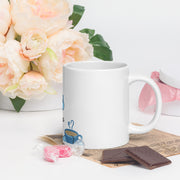 White glossy mug