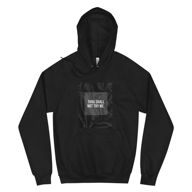 Thou shall not try me - Black Men's Fleece Hoodie