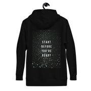 Start Before You're Ready - Black Sparkle Women Hoodie