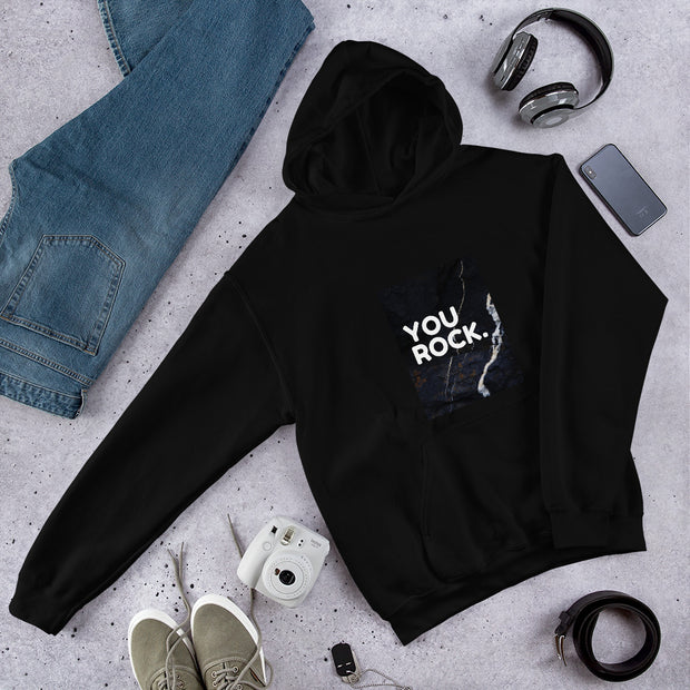 You Rock -  Stylish Men's Black Hoodie