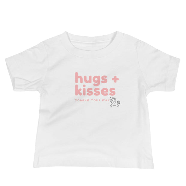 Hugs & Kisses - White Baby Jersey Short Sleeve Tee