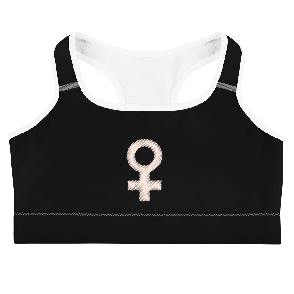 Black Feminine Sports bra/ Crop Top