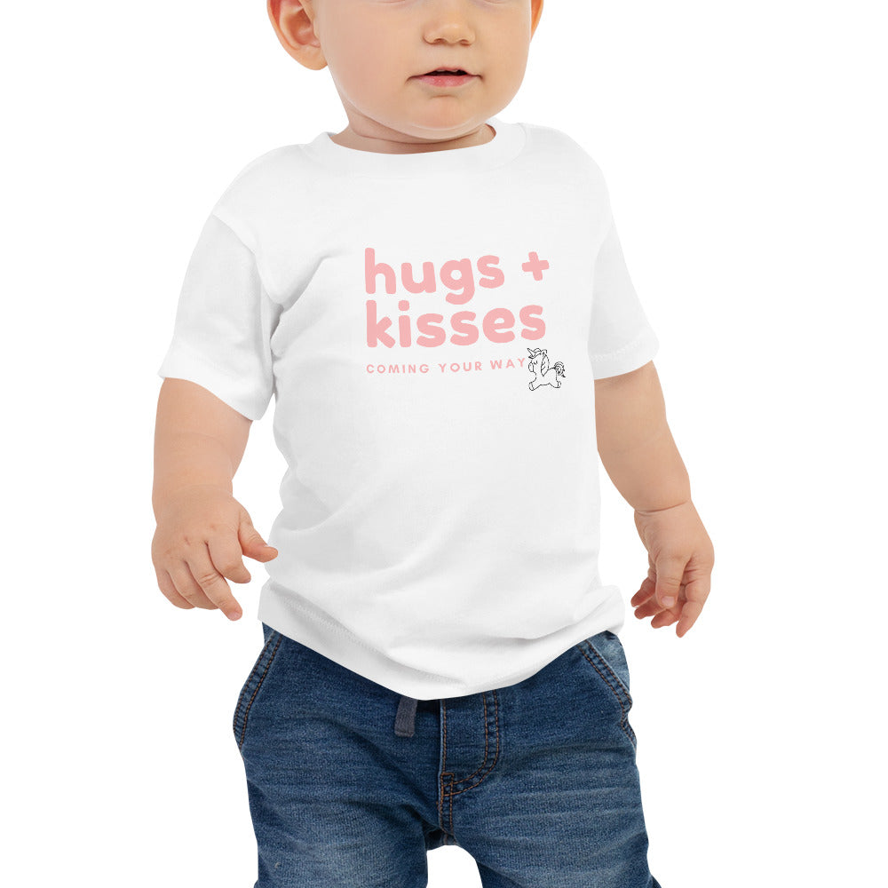 Hugs & Kisses - White Baby Jersey Short Sleeve Tee