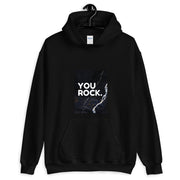 You Rock -  Stylish Men's Black Hoodie