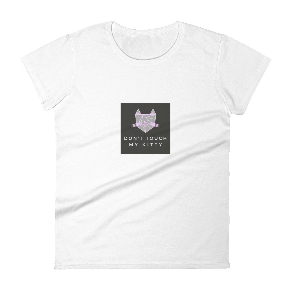 DON'T TOUCH MY KITTY - SHORT SLEEVE V-NECK T-SHIRT