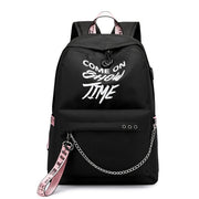 Chain Nylon Female Backpack