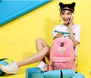 Chain Nylon Female Backpack