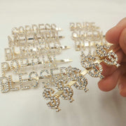 Shiny Crystal Letter Hair Clip