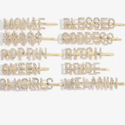 Shiny Crystal Letter Hair Clip