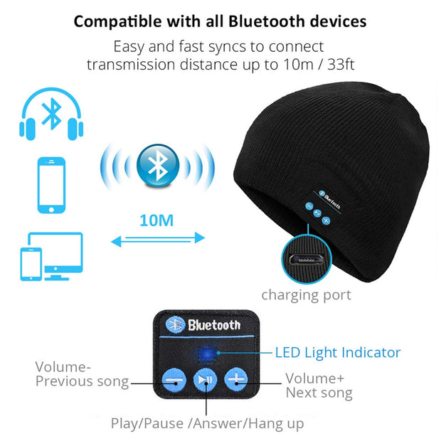 Winter Warm Music Cap With Gloves