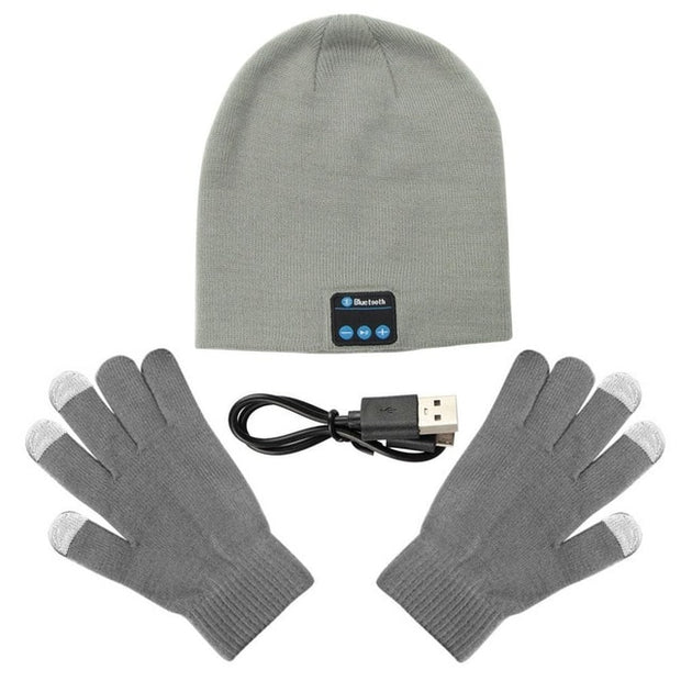 Winter Warm Music Cap With Gloves
